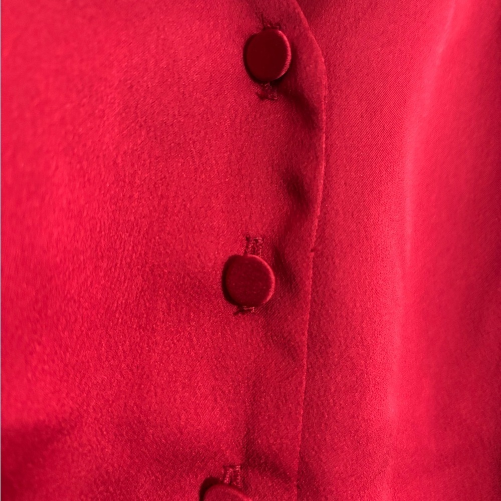 J Crew Long-Sleeve Peplum Top in Satin-Crepe Red Women's 2 - Picture 15 of 15
